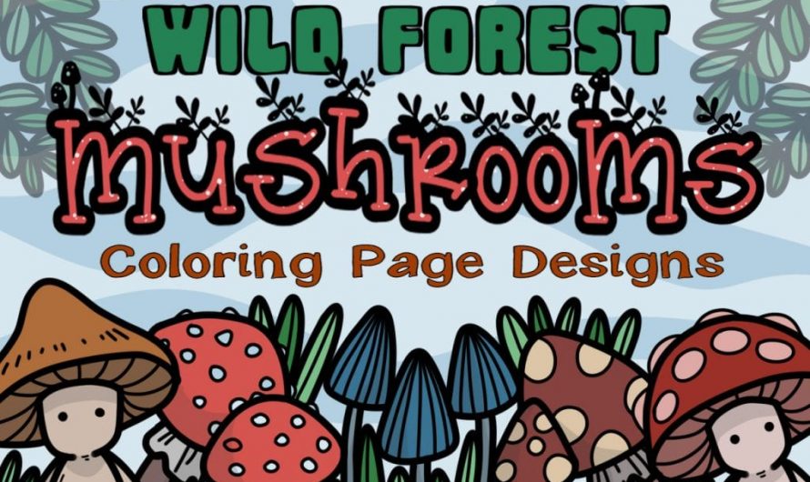 Wild Mushroom Coloring Pages with Resell Rights