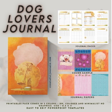 Dog Lovers Journal Pages with Private Label Rights