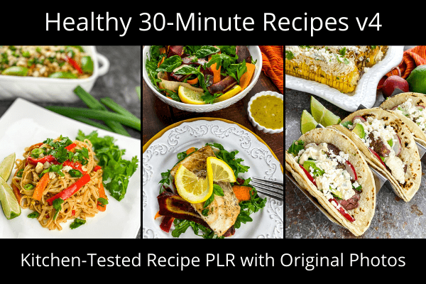 30 Minute Healthy Meals PLR Recipes 50% off