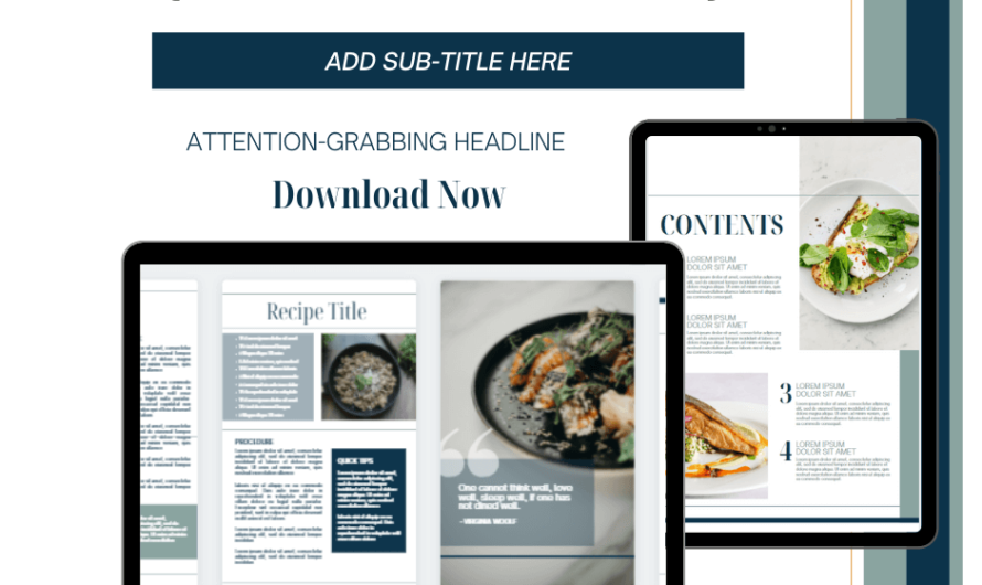 NEW Canva Cookbook Templates 60% off from Kitchen Bloggers