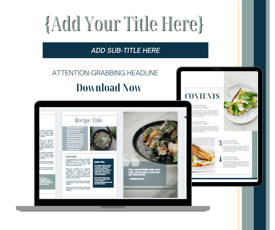 NEW Canva Cookbook Templates 60% off from Kitchen Bloggers