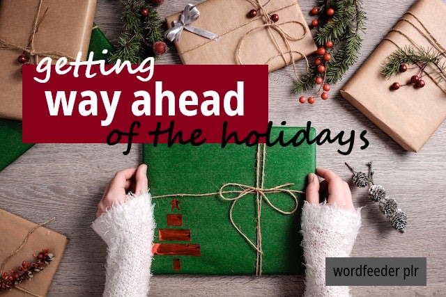 Way Ahead Of the Holidays PLR Articles -Don’t Miss the Deal!