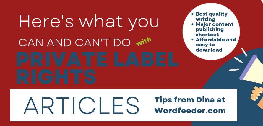 Rules for Using PLR or Private Label Rights Articles