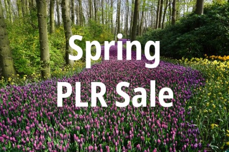 Spring Content Sale! Wordfeeder PLR is 50% off. Topics: Spring Cleaning, Essential Oils Recipes, Soul Clearing, More!