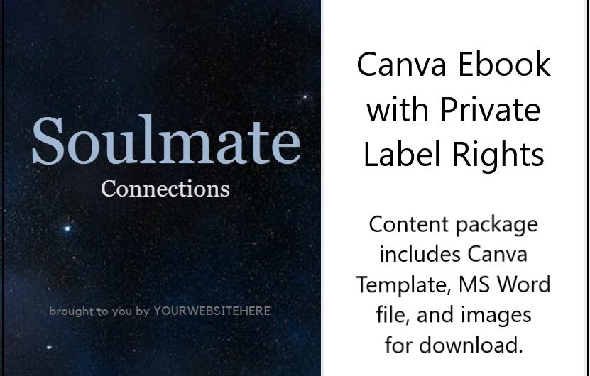 Soulmate Ebook PLR in Canva: How to Attract Your Soulmate