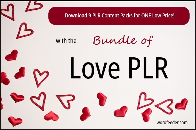 Valentine’s Day PLR Bundle Sale on Love Themed Content