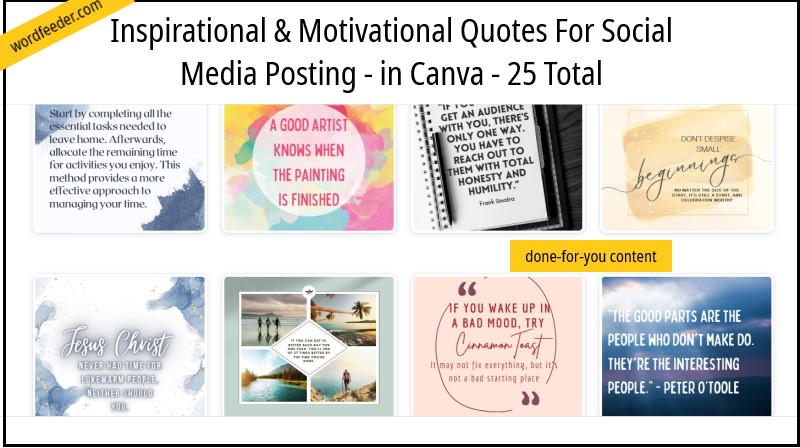 Inspirational Motivational Social Media Posts on Sale