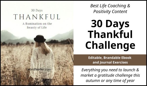 30 Days Thankful: A Rumination on the Beauty of Life Done for You Journaling Challenge in Canva