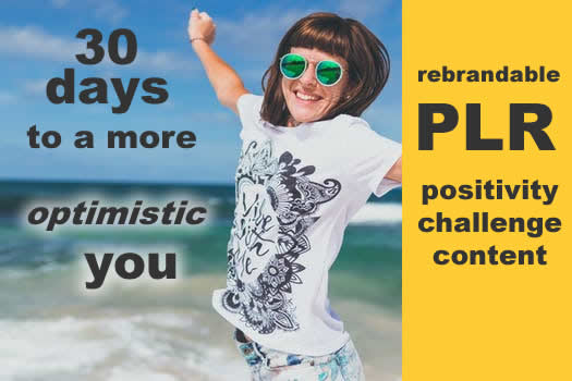 30 Days to a More Optimistic You Positivity and Gratitude Journaling Challenge PLR