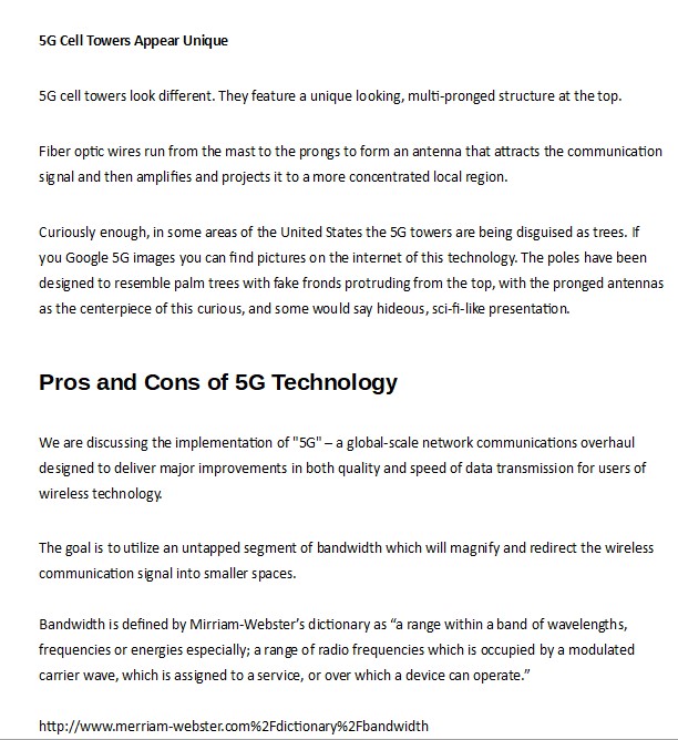 5g Rollout PLR Articles Writing Sample