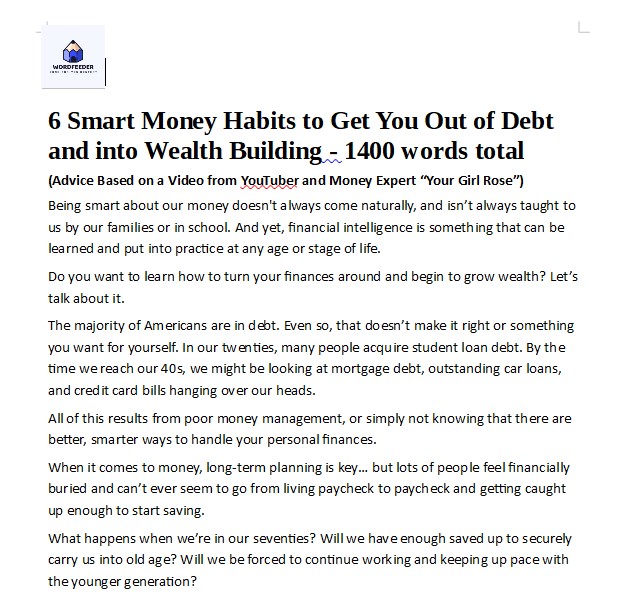 "Smart Money" Article or Blog Post