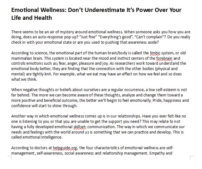 8 Dimensions of Wellness - 9 Articles with PLR Rights Writing Sample