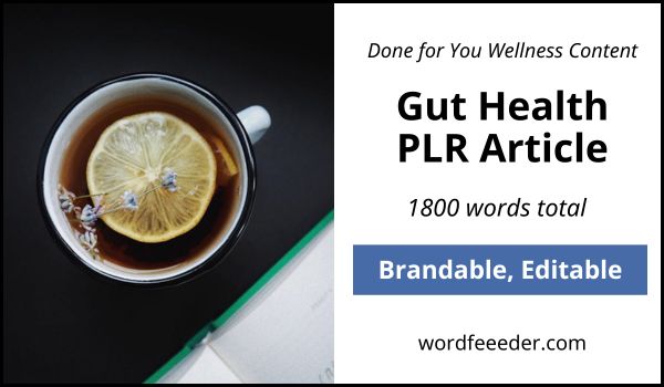 Gut Health PLR Single Article