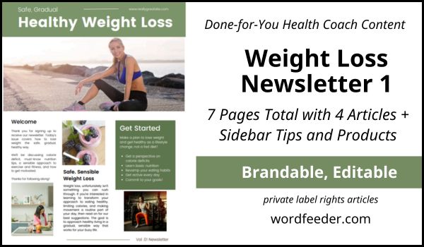 Done for You Weight Loss Newsletter in Canva