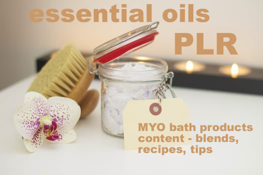 essential oils make your own bath products recipes, tips plr