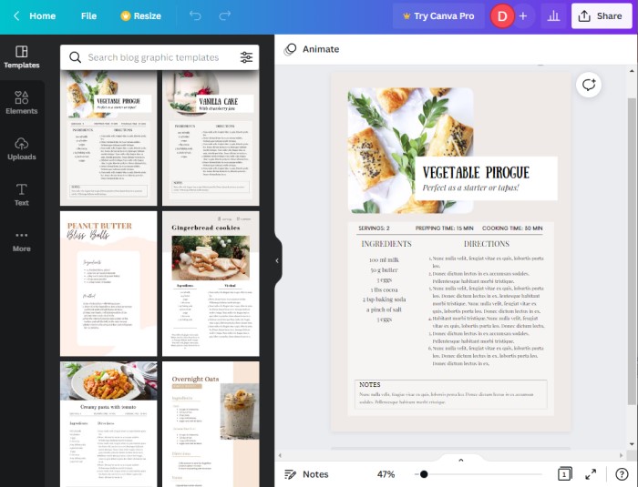 How a Food Blogger can Use Canva to Quickly Create an Opt-in Gift or Paid Online Cookbook