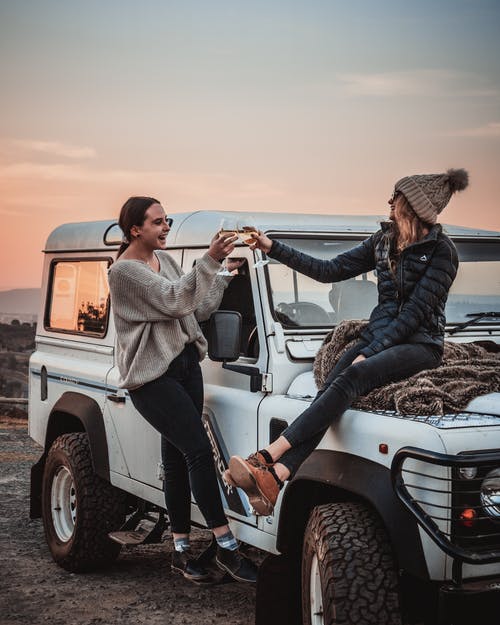 cheers by the jeep