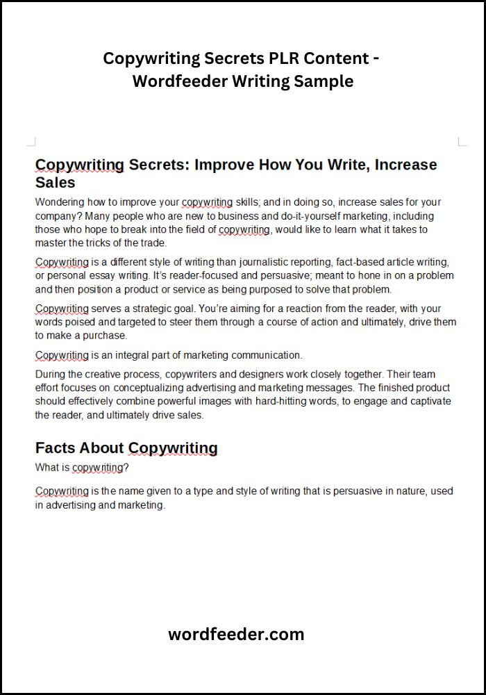 Copywriting Secrets PLR, Copywriting Tips