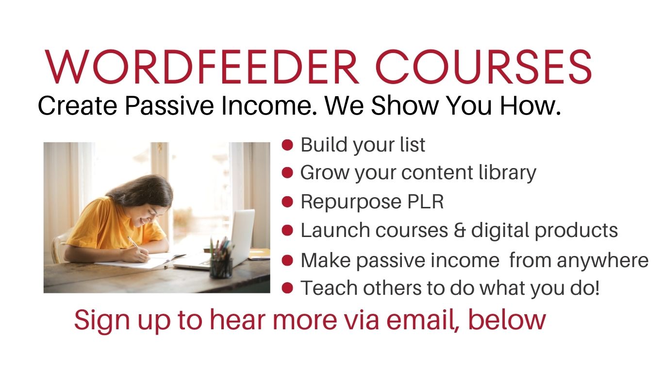 Wordfeeder PLR Ecourses, Online Courses