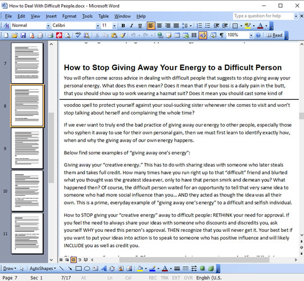 Dealing With Difficult People PLR - Article Writing Sample