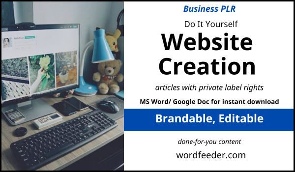 do it yourself website creation plr