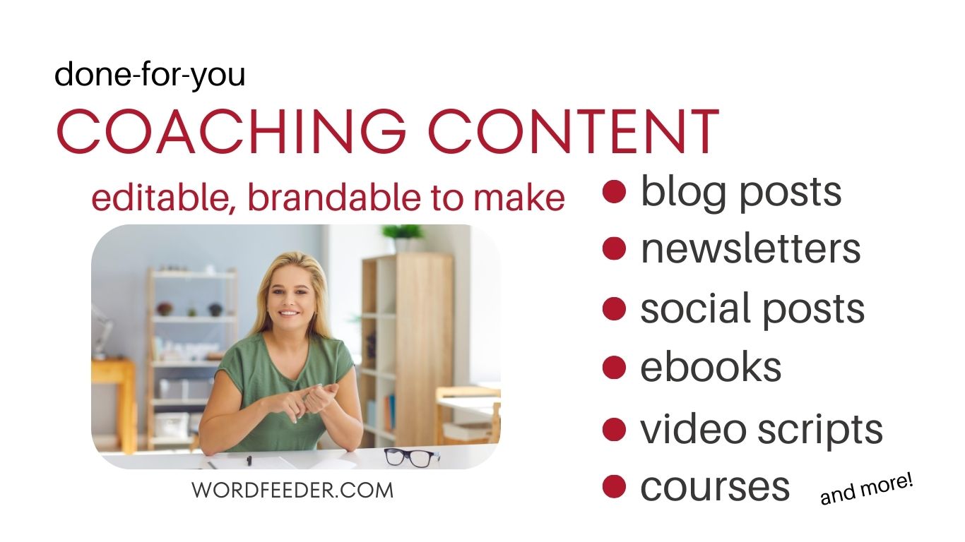 done-for-you coaching content