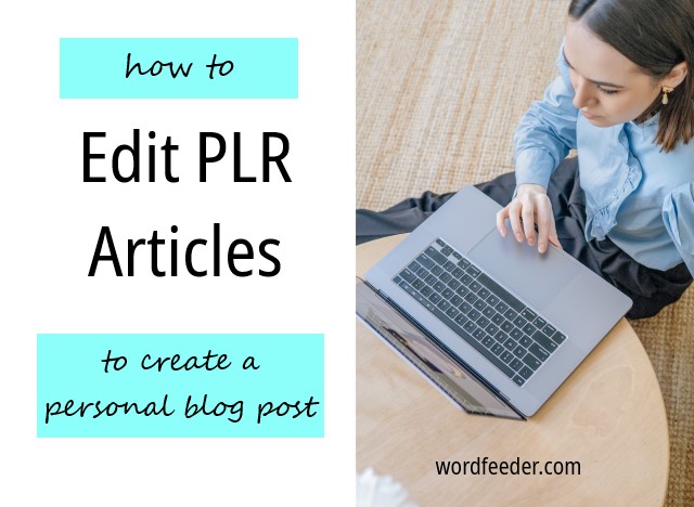 how to edit plr articles