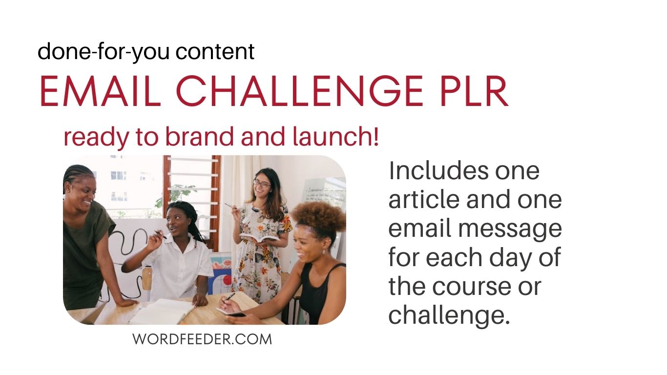 Email Challenge PLR, Done-for-You 30-Day Challenges for Coaches