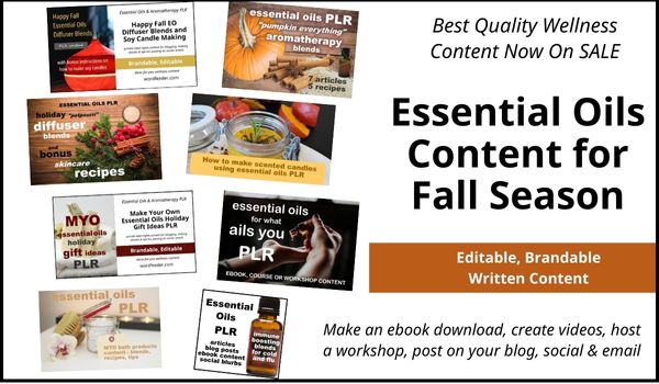 Essential Oils Aromatherapy PLR Fall Sale