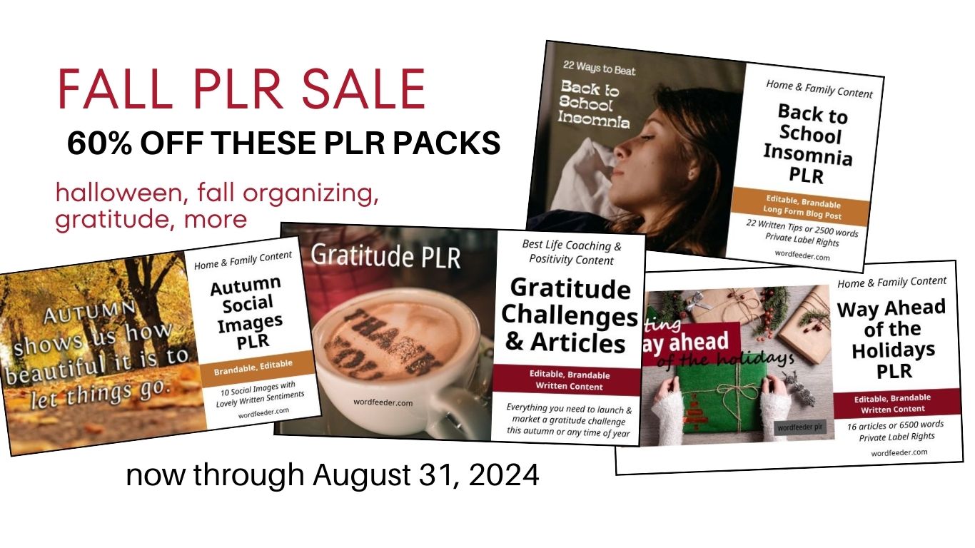 Fall PLR Sale