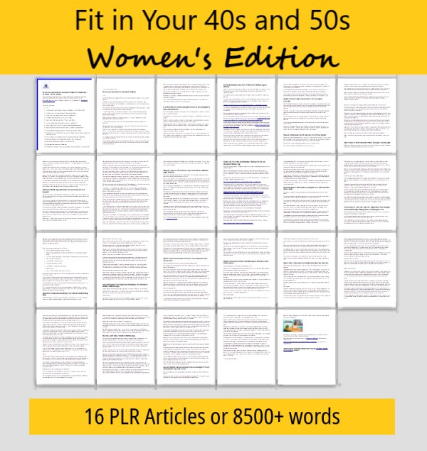 Fit in Your 40s and 50s: Women's Edition PLR Articles - Overview of All Pages