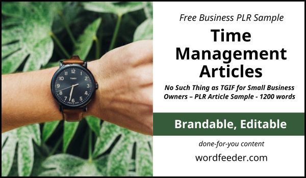 free time management plr