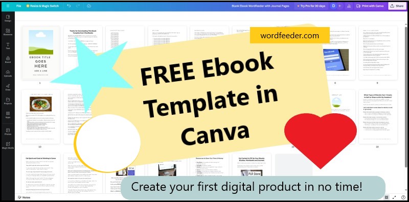 Free Ebook Template in Canva (May 2024) with Editing and Downloading Tips