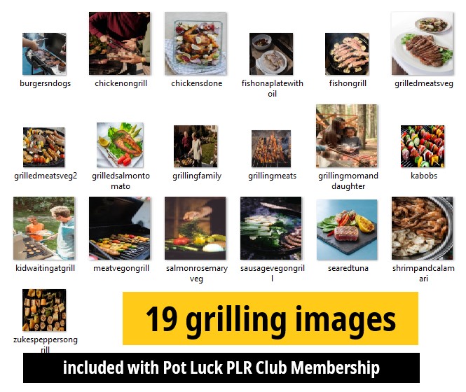 Summer Grilling Images - 19 Total - Small .JPG Files