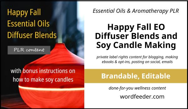 Essential Oils PLR: Happy Fall Blends, Candlemaking