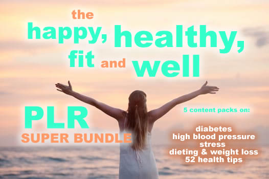 happy healthy fit and well super bundle plr