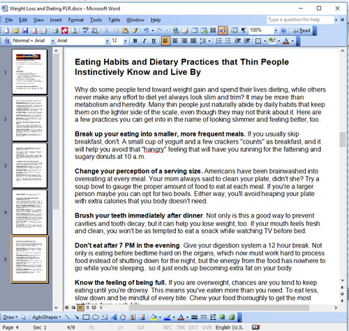 "Happy Healthy Fit and Well" PLR 5-Part Super Bundle Writing Sample Screen Shot 2