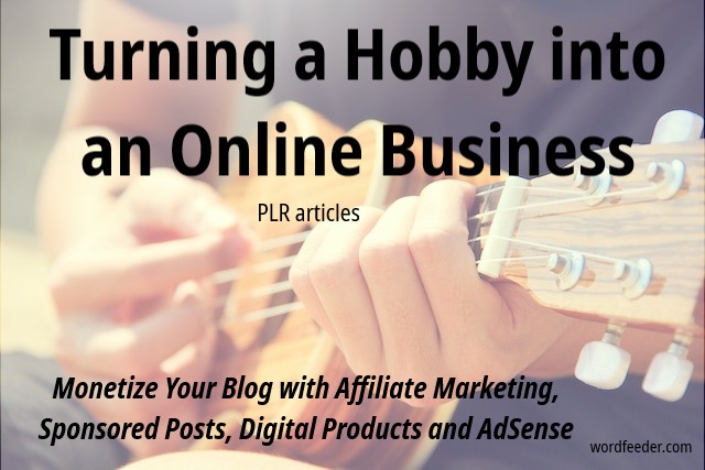 Turning a Hobby into an Online Business PLR