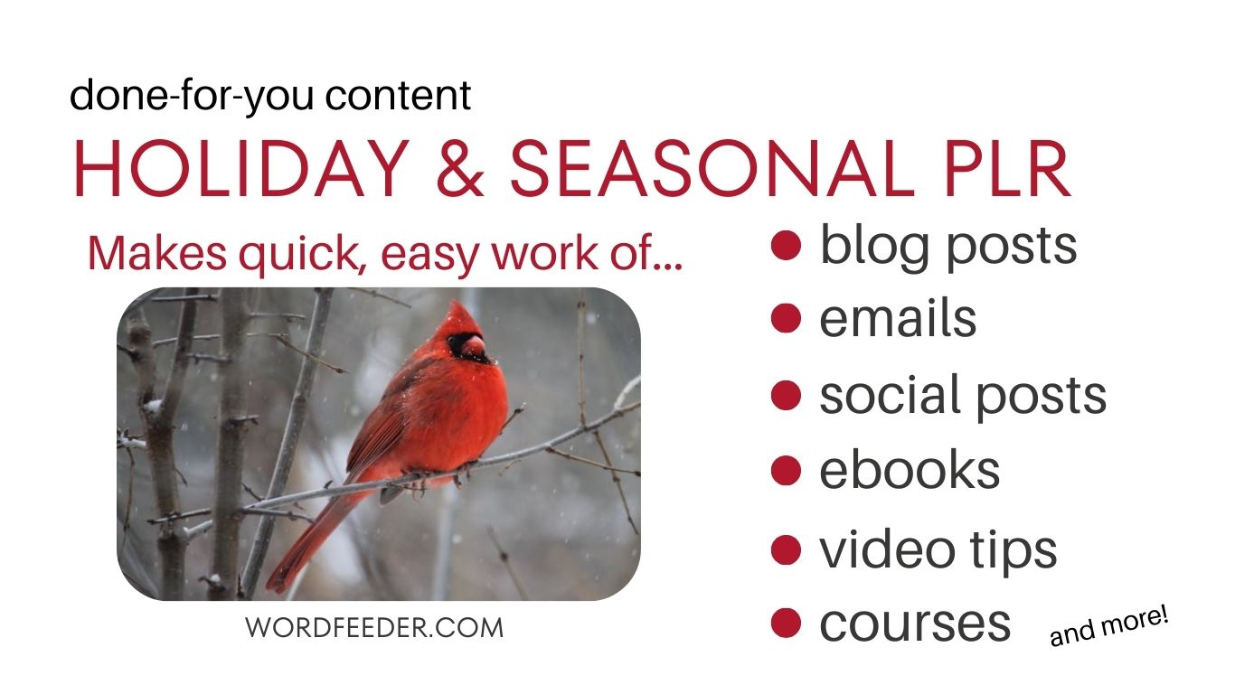 Holiday and Seasonal PLR