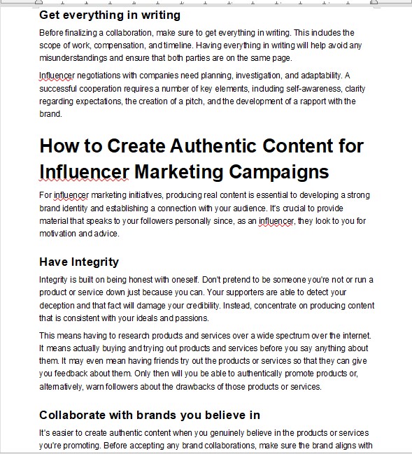 Influencer Marketing PLR Articles - Writing Sample