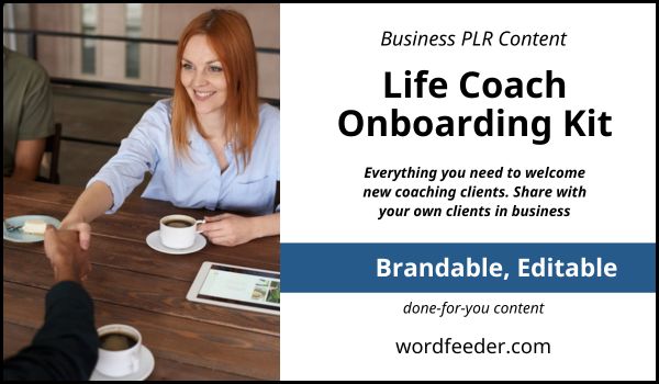 life coach onboarding kit template