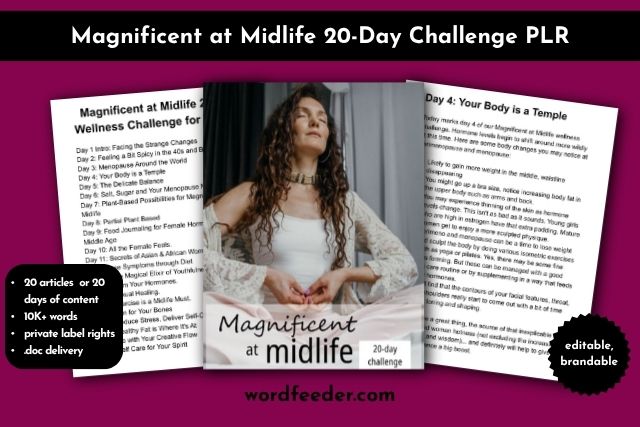 Magnificent at Midlife 20-Day Challenge PLR