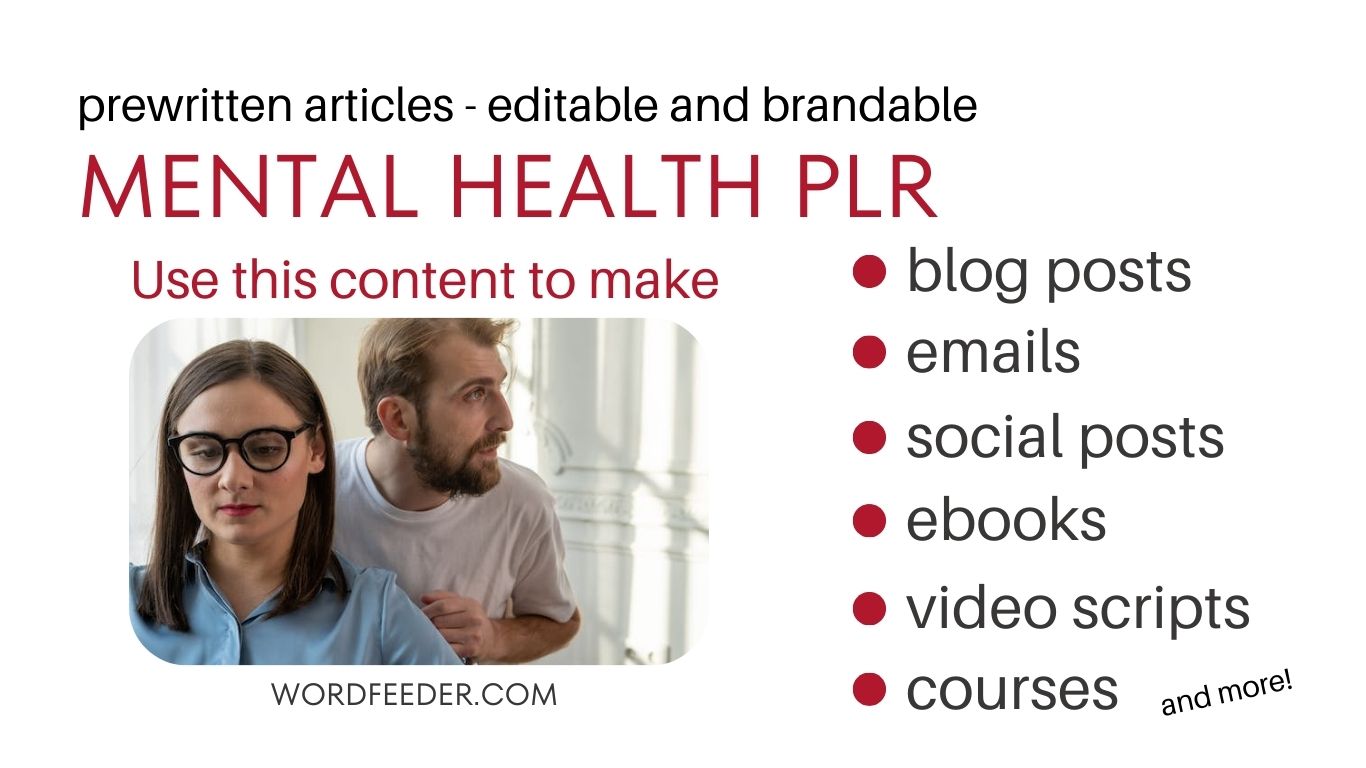 Mental Health PLR Articles