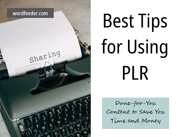 Best Tips for Using PLR Articles