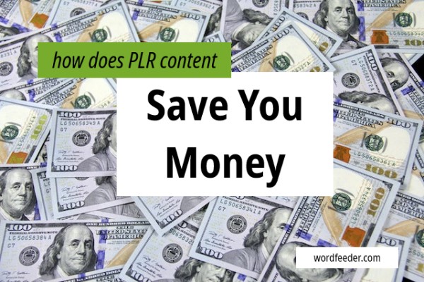 How Does PLR Save You Money?