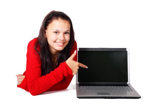 girl at computer