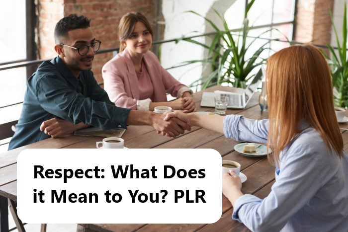 Respect: What Does it Mean to You PLR Articles