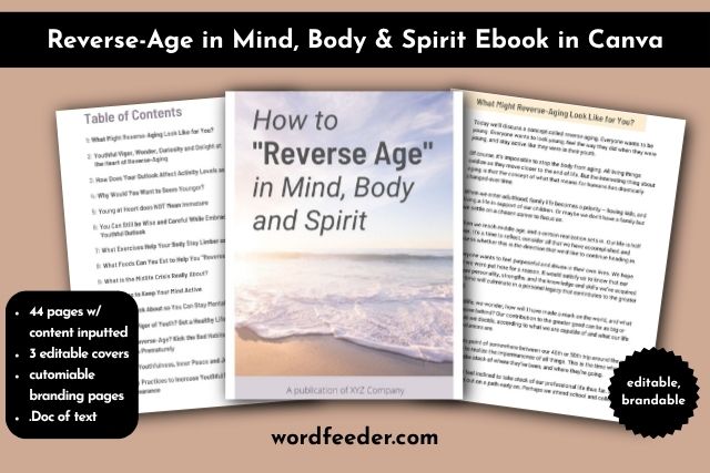 reverse aging ebook in canva anti aging plr