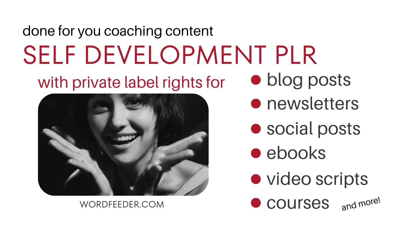 Self Development PLR Articles