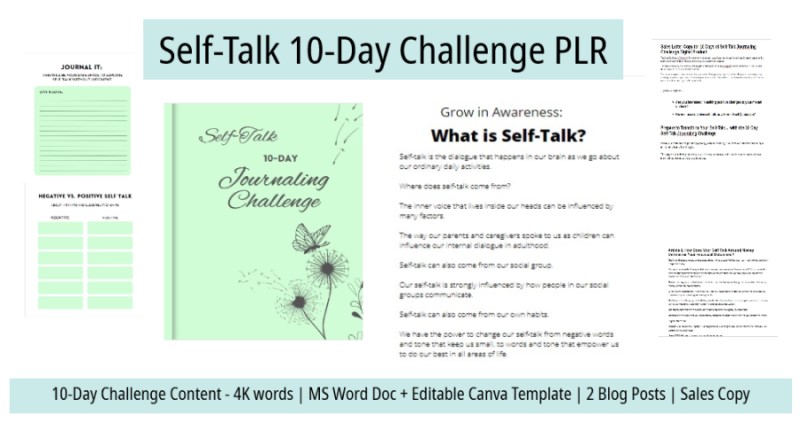 self-talk 10-day challenge PLR